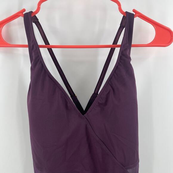 BLEU ROD BEATTIE Swimsuit Size 8 NWT One Piece Don't Mesh With Me Surplice Swim - Picture 8 of 15